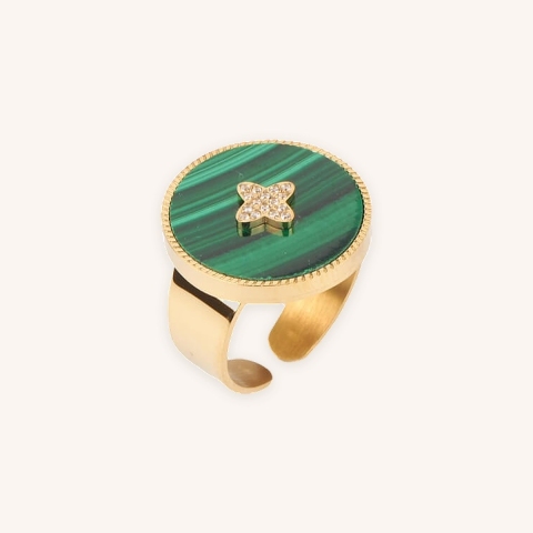 Hera green gold ring - Zag Bijoux