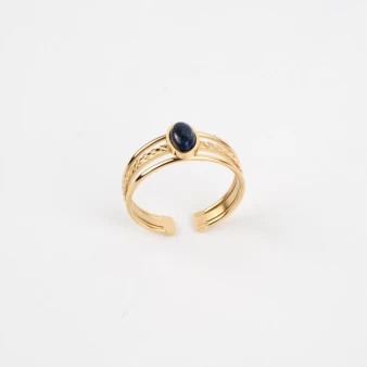 Saturne blue gold ring - Zag Bijoux