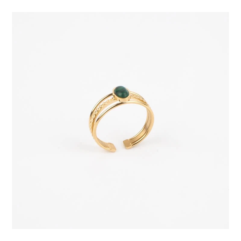 Saturne green gold ring - Zag Bijoux
