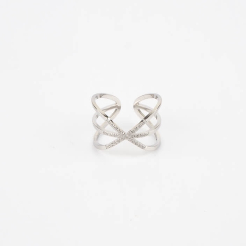 Bague Croisette en acier - Zag Bijoux