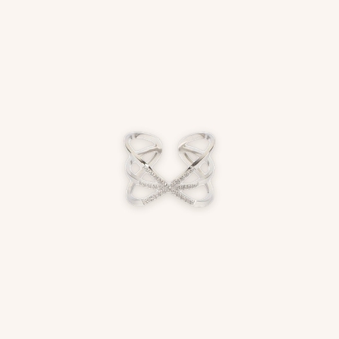 Croisette silver ring - Zag Bijoux