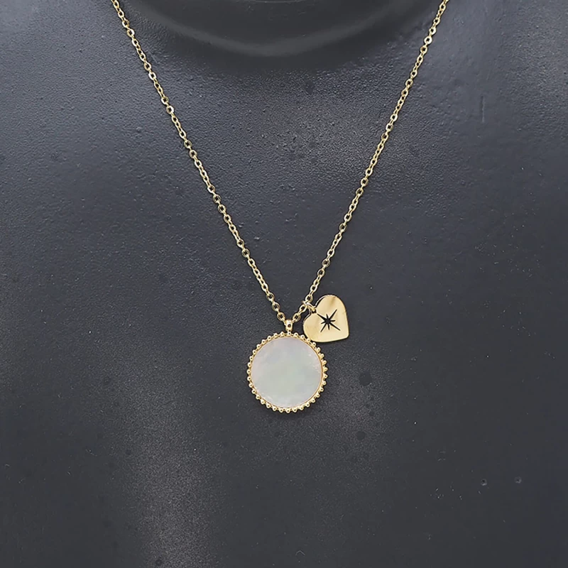 Pastille coeur gold necklace - Zag Bijoux