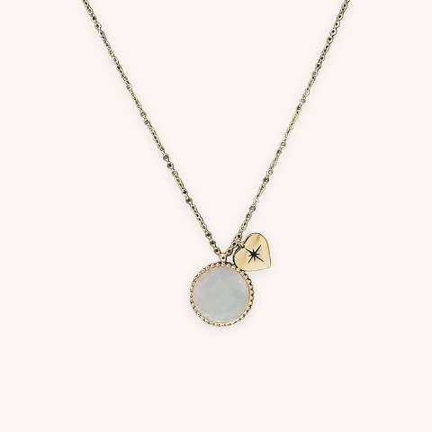 Pastille coeur gold necklace - Zag Bijoux