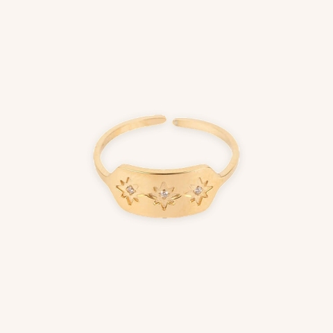 Bague Lassie en acier or jaune - Zag Bijoux