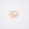 Bague Octavia en acier or jaune - Zag Bijoux