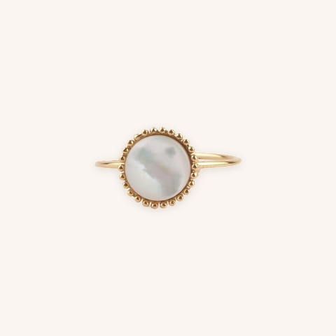 Bague Pompadour en acier or jaune - Zag Bijoux