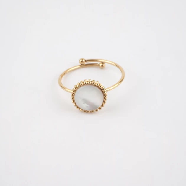 Bague Pompadour en acier or jaune - Zag Bijoux