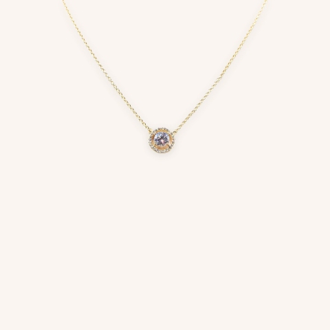 Classico round gold necklace - Pomme Cannelle