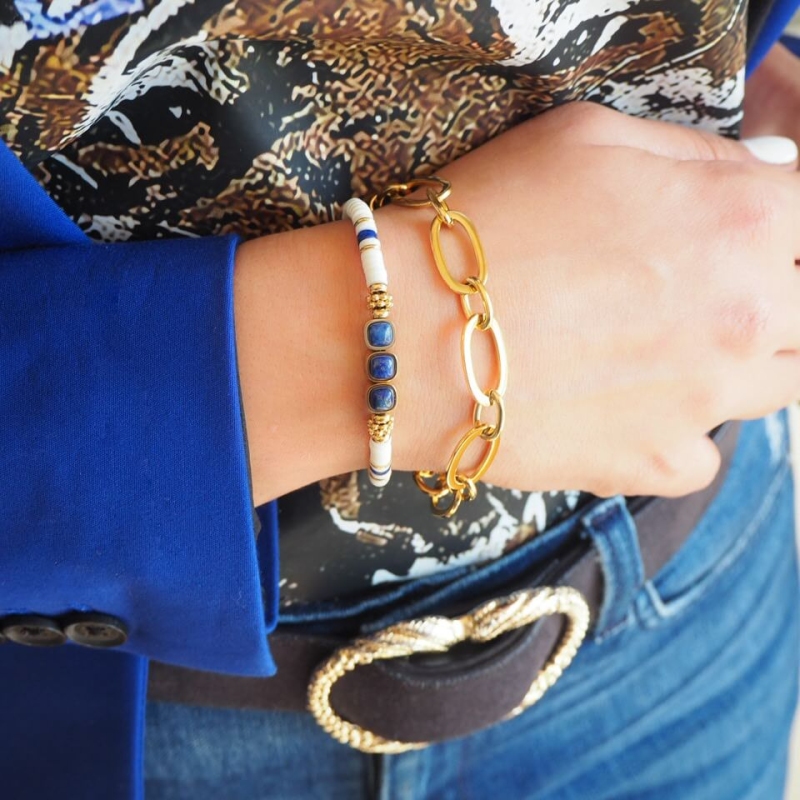 Bracelet Vogue en acier or jaune - Zag Bijoux