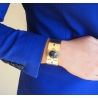 Bee blue gold cuff bracelet - Zag Bijoux