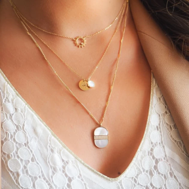 Shell gold necklace - Zag...