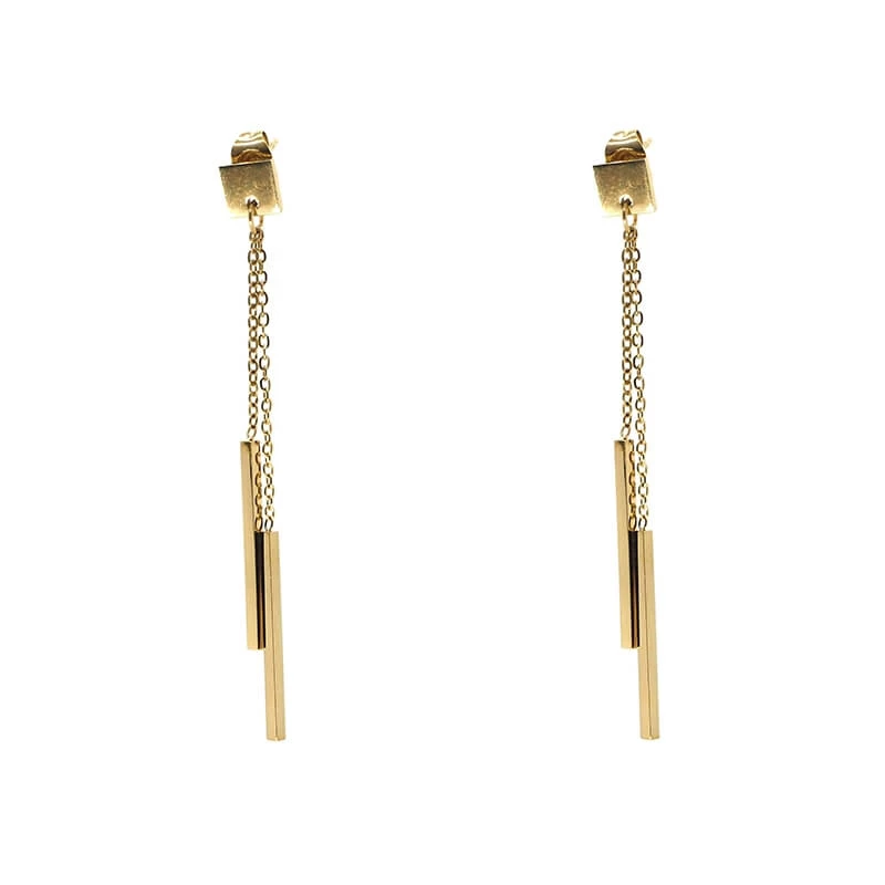 Barrettes gold earrings - Zag Bijoux