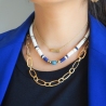 Collier Happiness en acier or jaune - Zag Bijoux
