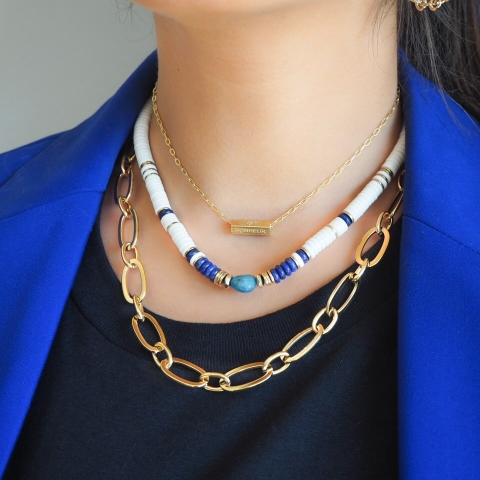 Collier Aritea en acier or jaune - Zag Bijoux