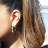 Cosmos gold hoop earrings - Zag Bijoux