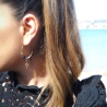 Boucles d'oreilles créoles Snake en acier or - Zag Bijoux