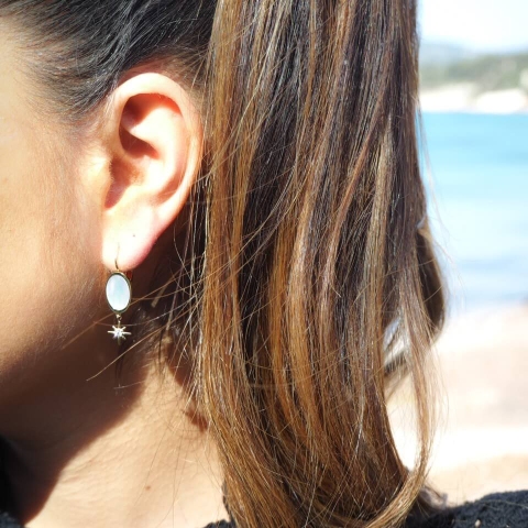 Boucles d'oreilles Poly en acier or - Zag Bijoux