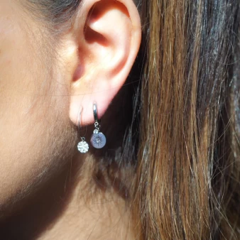Light silver hoop earrings - Zag Bijoux