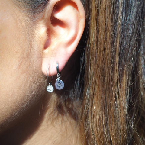 Boucles d'oreilles créoles Light en acier - Zag Bijoux