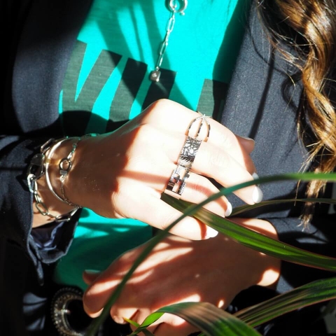 Bague Croisette en acier - Zag Bijoux