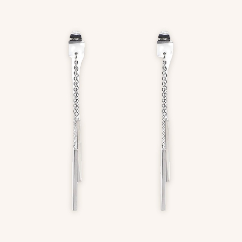 Barrettes silver earrings - Zag Bijoux