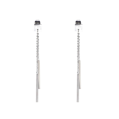 Boucles d'oreilles barrettes en acier - Zag Bijoux