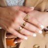 Bague étoile en acier or jaune - Zag Bijoux