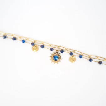 Bracelet Siloé bleu en acier - Bohm Paris
