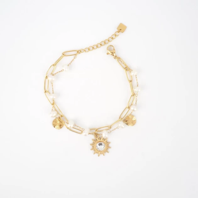 Siloe white gold bracelet -...
