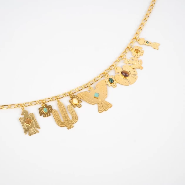 Sante Fe gold necklace -...
