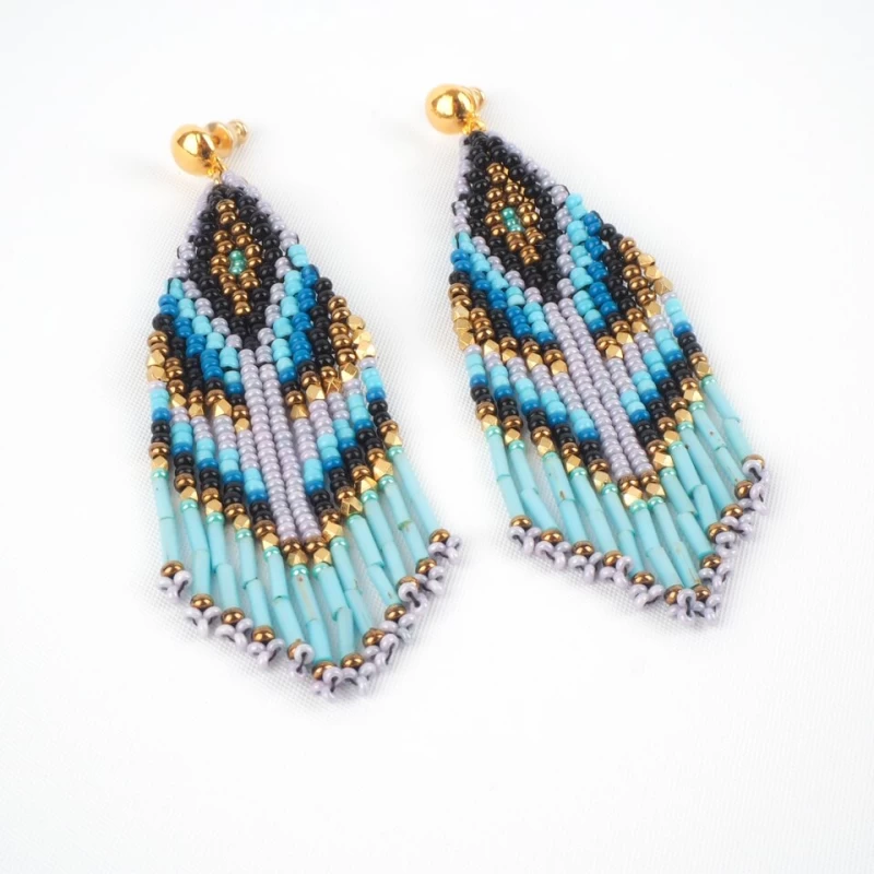 Pendientes Ulla oro azul - Gas bijoux