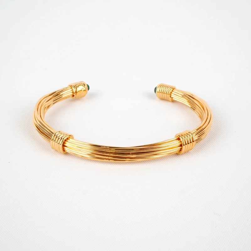 Ariane green gold bangle bracelet - Gas bijoux