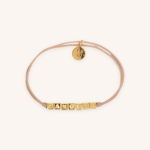 Bracelet lien Amour beige or - Gas bijoux