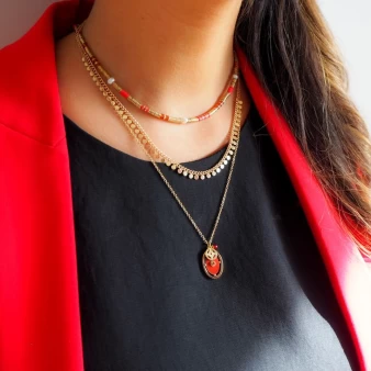 Manchester red gold necklace - Anartxy