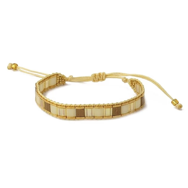 Lima beige gold bracelet -...