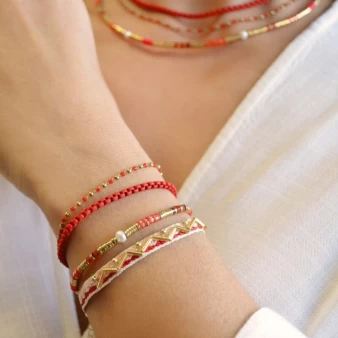 Louisiane red gold bracelet - Anartxy