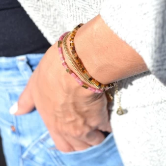 Oregon turquoise gold bracelet - Anartxy