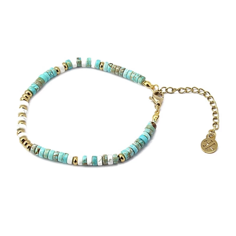 Salvador turquoise gold bracelet - Anartxy