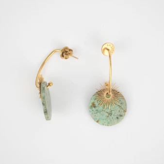 Virginia turquoise gold earrings - Anartxy