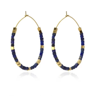 Oregon blue gold hoop earrings - Anartxy