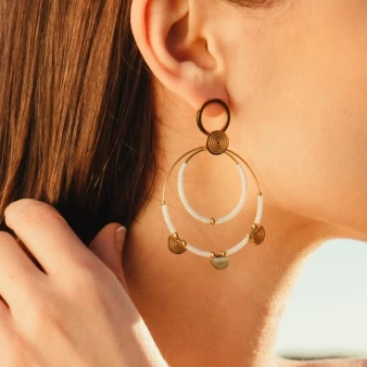 Newport white gold earrings - Anartxy