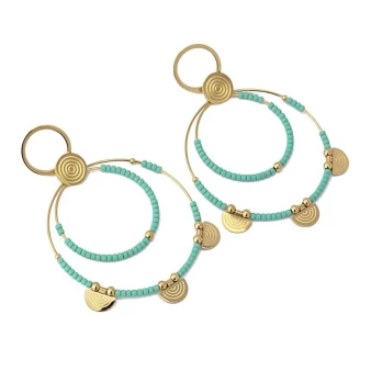 Newport turquoise gold earrings - Anartxy