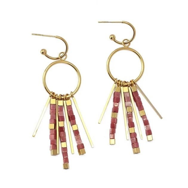 Santiago pink gold earrings...
