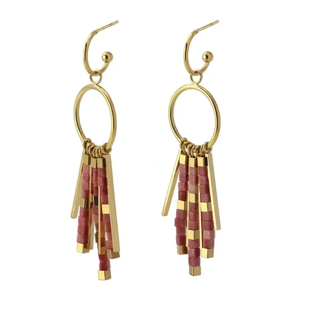 Santiago pink gold earrings...