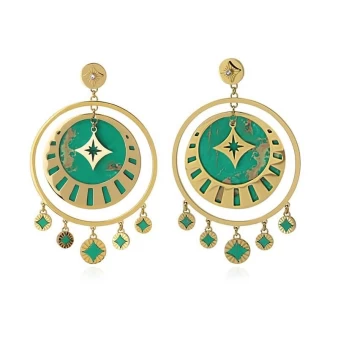 Dubail green gold earrings - Anartxy