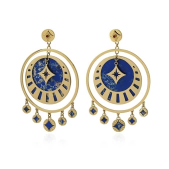 Dubail blue gold earrings -...