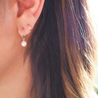 Dakota gold hoop earrings - Anartxy