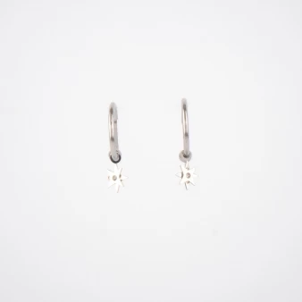 Mini Polar silver hoop earrings - Anartxy