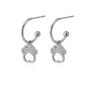 Mini Paws silver hoop earrings - Anartxy