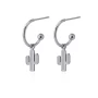 Mini Cactus silver hoop earrings - Anartxy